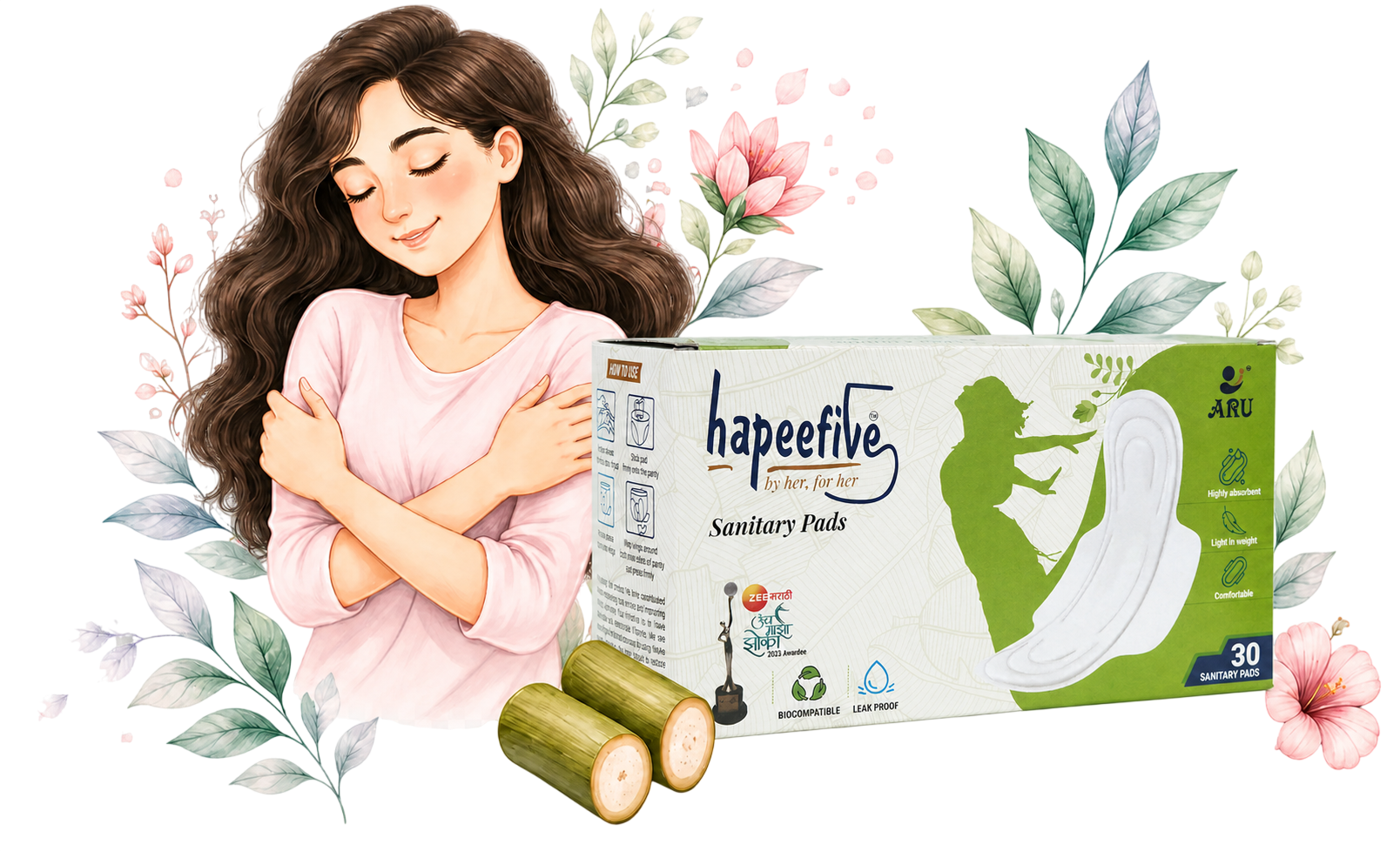 Woman enjoying gentle Hapeefive comfort