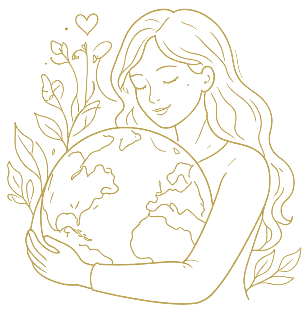 Woman holding earth